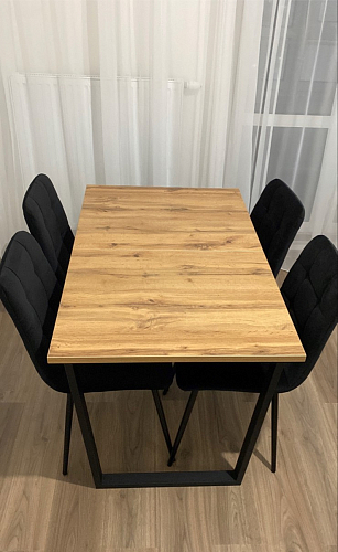 Деревянный стол Лота Лофт 120х75 белый матовый / дуб крафт золотой фото покупателя 594