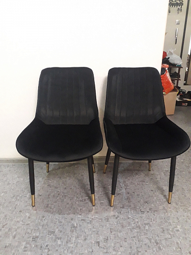 Стул на металлокаркасе Seda 1 latte / black / gold фото покупателя 6