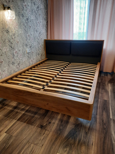 Двуспальная кровать Клауд 160х200 парящая дуб крафт золотой / антрацит фото покупателя 266