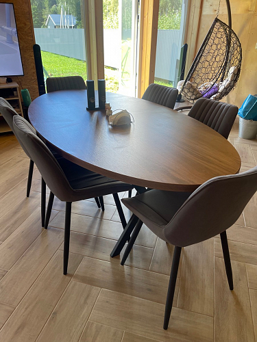 Стул на металлокаркасе Седа К латте / черный фото покупателя 99