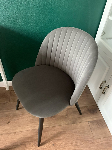 Стул на металлокаркасе Gabi 1 темно-серый / черный фото покупателя 301