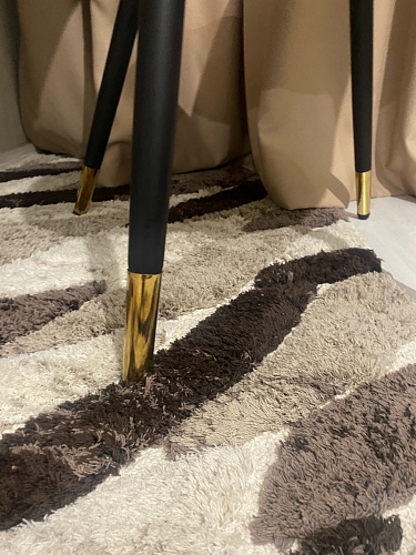 Стул на металлокаркасе Gabi dark beige / black / silver фото покупателя 327