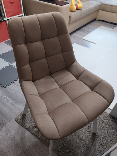 Стул на металлокаркасе Челси бежевый / черный фото покупателя 118