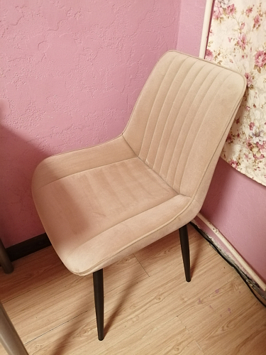 Стул на металлокаркасе Седа 360 К латте (velutto 08) / белый фото покупателя 150