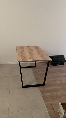 Стол Лота Лофт 140 25 мм черный матовый / бетон фото покупателя 246