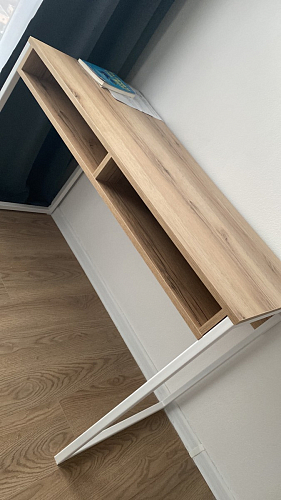 Письменный стол Леон Лофт бетон / черный матовый фото покупателя 114