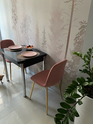 Стул на металлокаркасе Dabl wine red фото покупателя 54