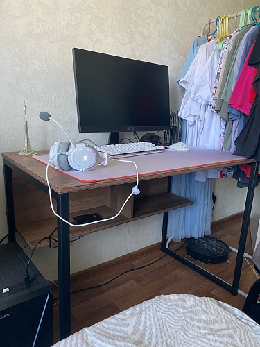 Письменный стол Клер Лофт черный матовый / бетон фото покупателя 60