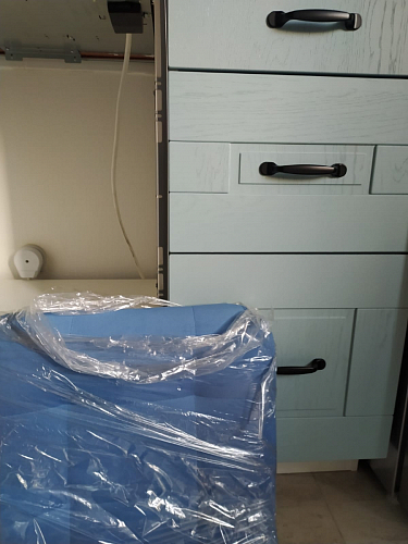 Стул на металлокаркасе Чилли синяя ткань / белый фото покупателя 1326