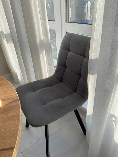 Стул на металлокаркасе Чилли синяя ткань / белый фото покупателя 350