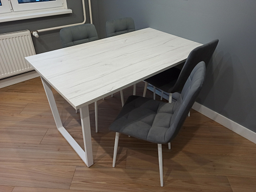 Деревянный стол Лота Лофт 140х80 черный матовый / бетон светлый фото покупателя 875