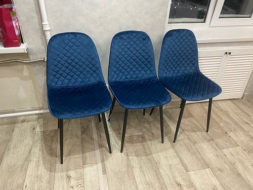 Стул на металлокаркасе Capri голубой фото покупателя 16