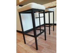 Барный стул Лофт кожзам темно-серый / черный матовый фото покупателя 200