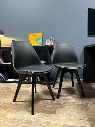 Деревянный стул Bonuss black / black фото покупателя 20