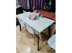 Стол Тринити Лофт 120 32 мм бетон / черный матовый фото покупателя 224