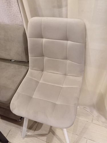 Стул на металлокаркасе Чилли К темно-серый (velutto 32) / черный фото покупателя 293