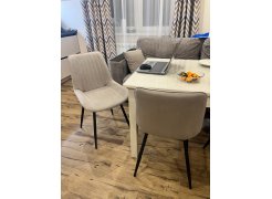 Стул на металлокаркасе Седа К крутящийся светло-серый  / белый фото покупателя 178