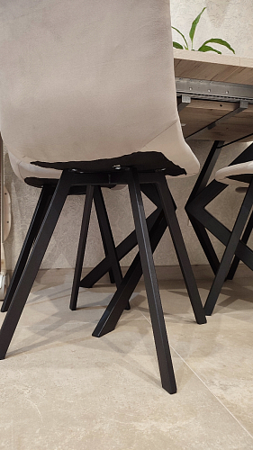 Стул на металлокаркасе Чилли К латте / белый фото покупателя 1466