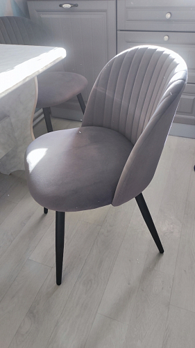 Стул на металлокаркасе Gabi gray / black фото покупателя 188