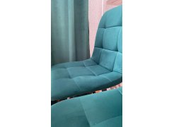 Стул на металлокаркасе Чилли синяя ткань / белый фото покупателя 153