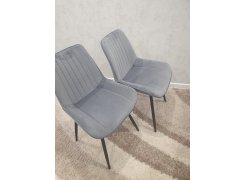 Стул на металлокаркасе Вейв светло-серый (hl 63) / 10К черный каркас фото покупателя 360