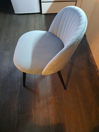 Стул на металлокаркасе Gabi 1 light blue / black / gold фото покупателя 321