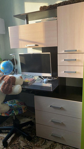 Стол компьютерный Джаз-17 белый правый фото покупателя 62