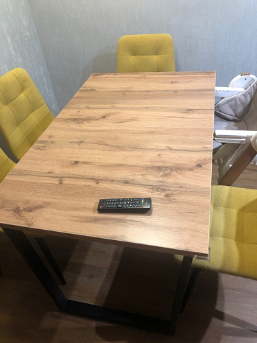 Деревянный стол Лота Лофт 140х80 черный матовый / бетон светлый фото покупателя 65