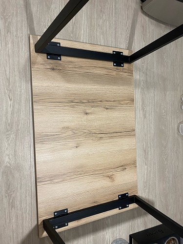 Деревянный стол Лота Лофт 140х80 черный матовый / бетон светлый фото покупателя 916