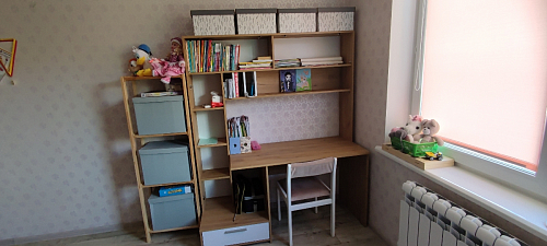 Письменный стол Лайт 03.243 дуб золотой (craft) / белый премиум фото покупателя 193