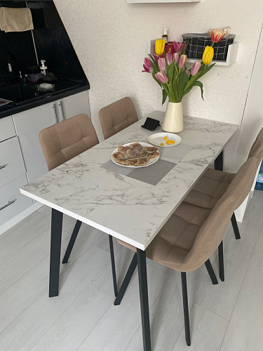 Стол Тринити Лофт 120 25 мм черный матовый / юта фото покупателя 41