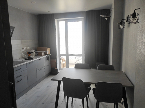 Стол Тринити Лофт 120 32 мм дуб галифакс табако / черный матовый фото покупателя 413