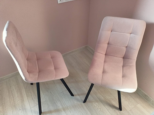 Стул на металлокаркасе Чилли бежевый / белый каркас фото покупателя 901