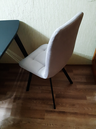 Стул на металлокаркасе Чилли синяя ткань / белый фото покупателя 1353