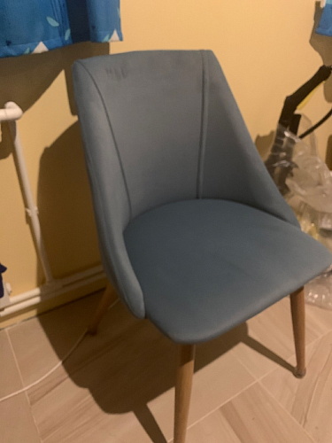 Стул на металлокаркасе Morgan blue / black фото покупателя 2