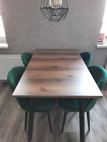 Стол Тринити Лофт 120 32 мм дуб галифакс табако / черный матовый фото покупателя 116