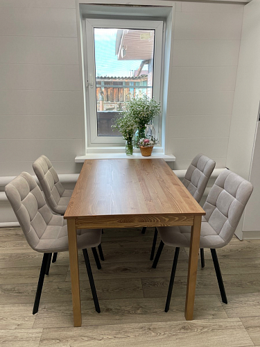 Стул на металлокаркасе Чилли К черный / зеленый фото покупателя 377