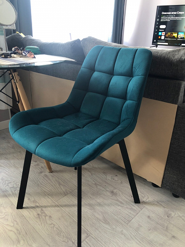 Стул на металлокаркасе Челси К крутящийся бирюзовый / черный фото покупателя 176