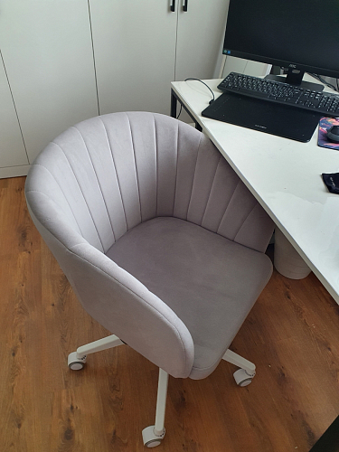 Компьютерное кресло Тибо светло-коричневый / белый фото покупателя 2