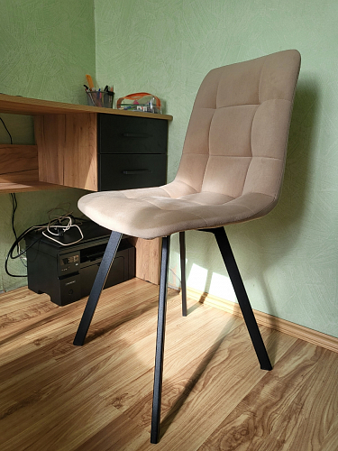 Стул на металлокаркасе Чилли синий / белый фото покупателя 884