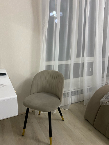 Стул на металлокаркасе Gabi dark beige / black / silver фото покупателя 453