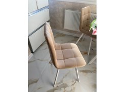 Стул на металлокаркасе Чилли синяя ткань / белый фото покупателя 549