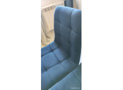 Стул на металлокаркасе Чилли синяя ткань / белый фото покупателя 99