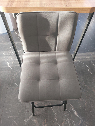 Полубарный стул Bari/Бари серый велюр фото покупателя 30