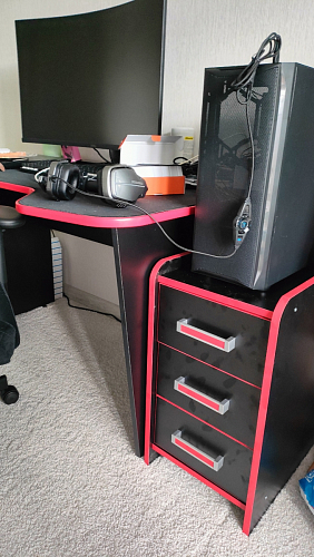 Тумба Ханна черная / красная  - Уцененный экземпляр фото покупателя 58