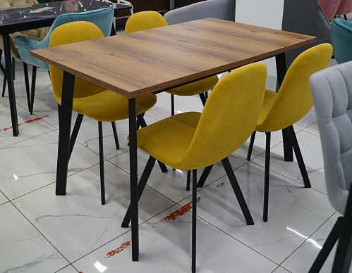 Стол раскладной Колон Лофт 120 25 мм юта / черный матовый из шоурума 4