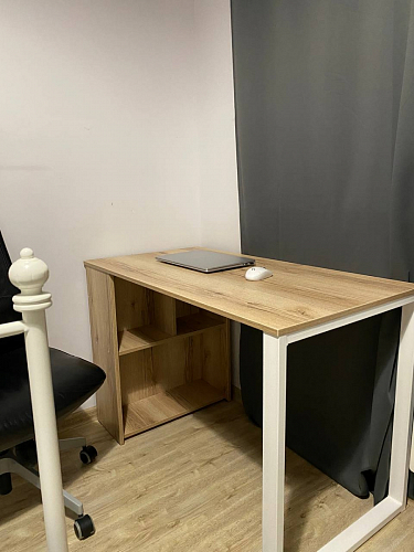 Письменный стол Битти Лофт 116х60х75 креатель / черный матовый фото покупателя 12