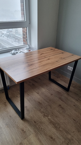 Деревянный стол Лота Лофт 140х80 белый матовый / бетон светлый фото покупателя 734