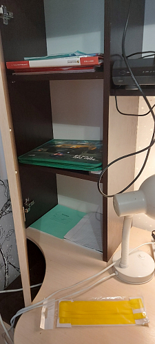 Стол компьютерный КСТ-16 бетон / белый фото покупателя 87