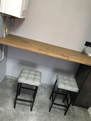 Барный стул Лофт ткань канди грей / черный матовый фото покупателя 228